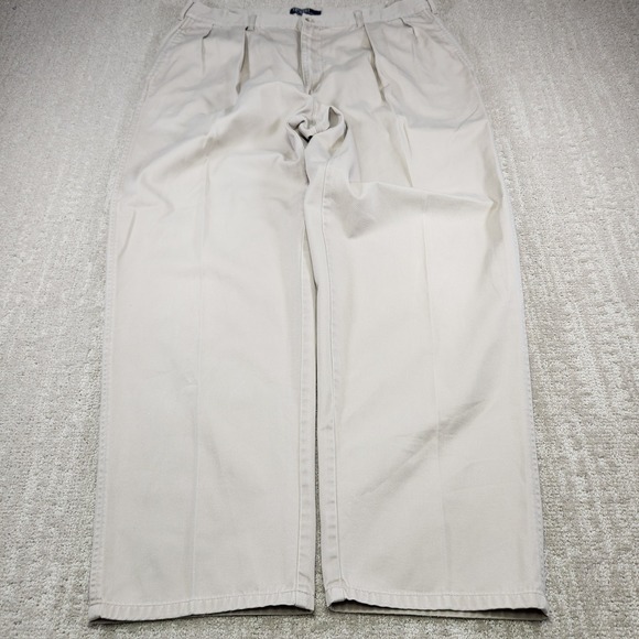 Vintage Polo Ralph Lauren Pants Men 36x30 Pleated High Rise Trouser Baggy 90s